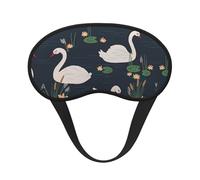 Beautiful White Swans On The Lake Print Sleep Eye Mask Light Blocking Soft and Comfortable Night Eye Blinder for Women Men for Sleeping Travel Night Shift