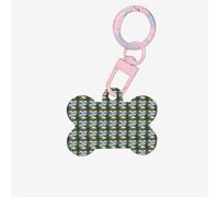 Beautiful White Swans On The Lake Printing 1 Pc Dog Tag Bone Shape Id Tags Double Sided with Key Ring Pet Craft Pet for Pets