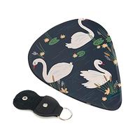 Beautiful White Swans On The Lake Set Of 6 Guitar Plectrums For Acoustic Guitar, Electric Guitar, Bass, Ukulele - Thin, Medium And Thick.
