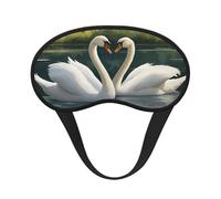 Beautiful White Swans On The Lake Sleeping Mask for Adults Blackout, Comfortable Eye Mask Blocking Light for Travel, Yoga