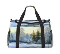Beautiful Winter Hand Travel Bag â€“ Durable Carry-On Luggage Weekend Bag, Travel Tote Luggage Bag, Travel Vacation Bag, Trip Bag, Portable Bag, Travel Gear Carryall Bag