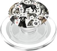 Beautiful Wolfhounds Pattern Cute Irish Wolfhound PopSockets PopGrip for MagSafe