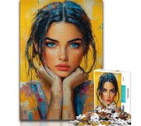 Beautiful Woman 1000 Piece Jigsaw Puzzle for Adults And Teenagers,Help The Brain Exercise Addictive Toys to Cultivate Patience Suitable for Couples 38x26cm