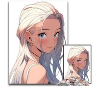 Beautiful Woman Anime 1000 Piece Puzzle Wooden Jigsaw Puzzles for Adults for Holidays Birthdays And Family Game Nights 1000 PCS(75x50cm)