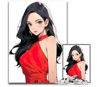 Beautiful Woman Anime 1000 Pieces Puzzles for Adults Puzzles for Adults Birthday Gift Idea Challenging Brain Teaser Game 1000 PCS(38x26cm)
