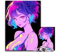 Beautiful Woman Anime Adult Jigsaw Puzzles 1000 Pieces Impossible Jigsaw Puzzles for Adults Challenging DIY Brain Teaser Perfect Family Game Or Decorative Gift 1000 PCS(75x50cm)
