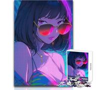 Beautiful Woman Anime Adults 1000 Pieces Puzzle Strategic Thinking Learning Game Ideal Meaningful Gift for Any Event Size 50x75cm