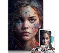 Beautiful Woman Face Puzzles for Teenagers Teens 1000pc Puzzle,Challenging To Complete But Fun And Humorous Unique Home Decor And Gifts 50x75cm