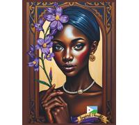 Beautiful Woman from Djibouti with Bitterball Flower & Flag, Dot Grid Journal