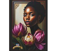 Beautiful Woman from The Democratic Republic of Congo with Protea & Flag, Dot Grid Journal