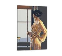 Beautiful Woman in A Nightdress by jack_vettriano Wall Art Prints Poster Posters Art Print Wall Photo Paint Poster Hanging Picture Family Decor 20x30inch(50x75cm)
