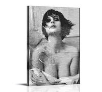 Beautiful Woman in Stripes Sexy Art Abstract Female Figure Poster Poster Vintage Art, Wall Canvas, Decoration Aesthetic, Living Room, Kids Room Dormitory, Cafe, Bathroom, Suitable for Bedroom, Gym, Co
