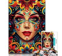 Beautiful Woman Jigsaws Puzzles 1000 Pieces for Teenagers Gifts,Stress Reliever Difficult Challenge Enhance Love between Couples 38x26cm