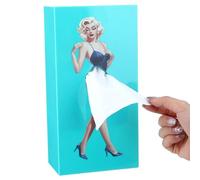 Beautiful Woman Tissue Box Holder Rectangle, Pretty Girl Tissue Holders Tissue Paper as A Skirt, Hidden Tissue-Box Covers, Adjustable Length, Decor for Office Bedroom(Blue)