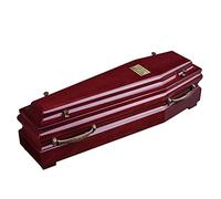Beautiful Wood Casket Cremation Ashes Adult URN&Infant Casket,Adult Funeral URN (Mahogany + Memorial Plaque)
