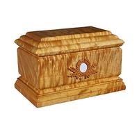 Beautiful Wooden Urn of Love, Large Urns for Ashes Urns for Human Ashes, Cremation Urns for Ashes Gold Wire Nanmu Suitable for Home Place or Burial