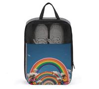 Beautiful World Rainbow Shoe Bag Waterproof & Breathable Shoe Pouch for Travel, Portable Carry Case for Sports Sneakers, Gym, Vacation