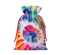 Beautiful World Rainbow Tribe Print Birthday Gifts Wrap Bag Unique Drawstring Gifts Bag Canvas Bags for Party Wedding Present,1 Piece M