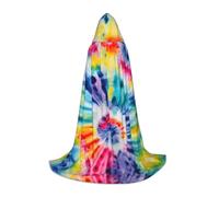 Beautiful World Rainbow Tribe Print Hooded Cape Adult Hooded Cosplay Cape Soft Oversized Hood Bow Accent Machine Washable