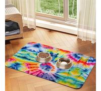 Beautiful World Rainbow Tribeprint Pet Absorbent Leather Tablecloth,Wipe Clean Quick Dry,Food Mat For Small Animals