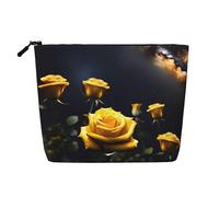 Beautiful Yellow Roses Cosmetic Travel Bag Lightweight and Durable Suitable for Daily Use and Business Travel