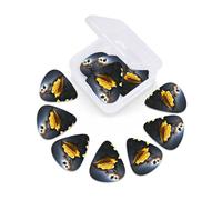Beautiful yellow roses Guitar picks 12-piece set, ABS material, comfortable feel, smooth edges, three thicknesses, suitable for guitar, ukulele, Multi-tone guitar pick