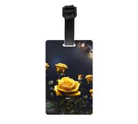 Beautiful Yellow Roses Luggage Tags, Stylish, Waterproof and Durable Luggage Identifiers, Ensure Your Travel is Safe and Orderly.