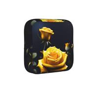 Beautiful Yellow Roses Period Proof Storage Bag-Feminine Hygiene Travel Case for Sanitary Pads, Discreet Mensural Pouch for Purse Office