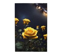 Beautiful yellow roses Picture puzzle.Wooden Jigsaw Puzzle for Adults, Unique Wall Art Decor Gift