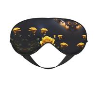 Beautiful Yellow Roses Print Eye Mask for Comfortable Sleep – Elastic Nighttime Shade, Perfect for Plane, Travel, and Meditation