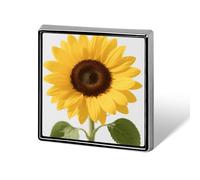 Beautiful Yellow Summer Sunflower Brooch Pin, Unisex Square Lapel Pin for Men & Women, Elegant Metal Badge for Hats Jackets Shirts, Versatile Fashion Accessory