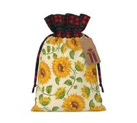 (Beautiful Yellow Sunflower) Drawstring Gift Bags Holiday Present Goody Bags For Xmas Party S