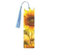 Beautiful Yellow Sunflower Printed Metal Bookmarks M - Sky Blue Lightweight Aluminium Book Marker for Books, Journals & Gifts, Ideal Book Lovers, Holiday Decor & Crafts