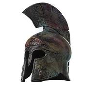 BeautifulGreekStatues Ancient Greek Warrior Helmet Bronze Goddess Athena Headgear Replica Vintage Battle Collectable Museum Handmade Artifact 8.1"