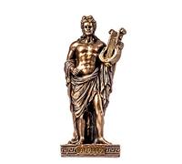 BeautifulGreekStatues Apollo Greek God of Music Poetry Art Miniature Cold Cast Bronze Statue 3.54"