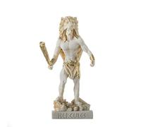 BeautifulGreekStatues Hercules w Truncheon Nude Male Alabaster Statue Sculpture NEW Mythology 6.1"