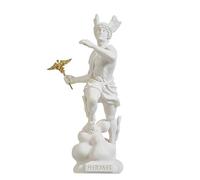 BeautifulGreekStatues Hermes Mercury God Zeus Son Roman Statue Alabaster 9"
