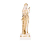 BeautifulGreekStatues Hestia Goddess of the hearth, home family, and the state Statue Gold Tone 6.2 Inches