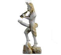 BeautifulGreekStatues PAN Greek Nude God of Nature Handpainted Penis Alabaster Statue Sculpture 7"