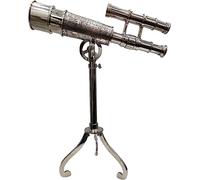 Beautifull Unique Home Decor & Table Telescope Nautical Spyglass Maritime Double Barrel Telescope with Brass Tripod Stand