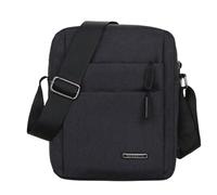 Beautifullife Smile Men Mini Messenger Bag Business Crossbody Sling Bag Fashion Cell Phone Crossover Purse Handbag Satchel Bag (Black)