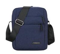 Beautifullife Smile Men Mini Messenger Bag Business Crossbody Sling Bag Fashion Cell Phone Crossover Purse Handbag Satchel Bag (Blue)