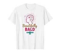 Beautifully Bald Alopecia Awareness Empowering Message T-Shirt, Men, White, 3XL