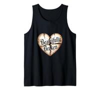 Beautifully Broken Christian Heart Message Quote Tank Top