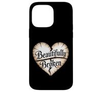 Beautifully Broken Christian Heart Religious Quote Case for iPhone 14 Pro Max