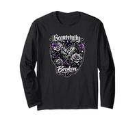 Beautifully Broken Emo Gothic Design Long Sleeve T-Shirt