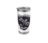 Beautifully Broken Emo Gothic Design Stainless Steel Insulated Tumbler