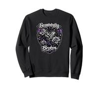 Beautifully Broken Emo Gothic Design Sweatshirt