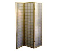 Beautifully Crafted 70" Tall Room Divider - 3-Panel Japanese Style Screen with Elegant Natural Wood Finish