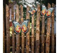 Beautifully Crafted Metal Butterfly Wall Hanging Enhance Your Home's Decor Style Indoors and Outdoors (22 * 27cm)